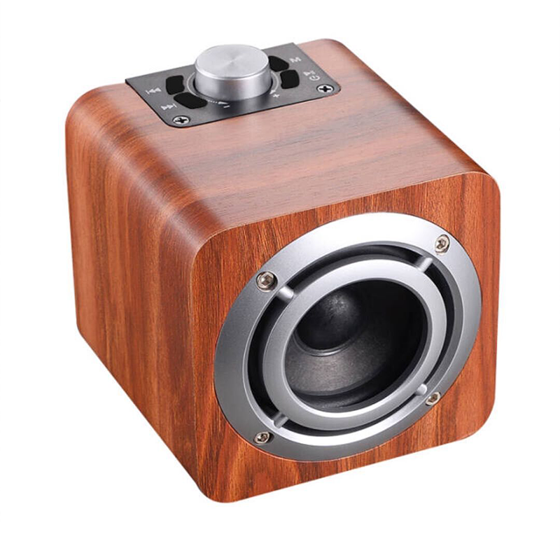 Mini Wooden Portable Subwoofer Retro Bluetooth Speaker
