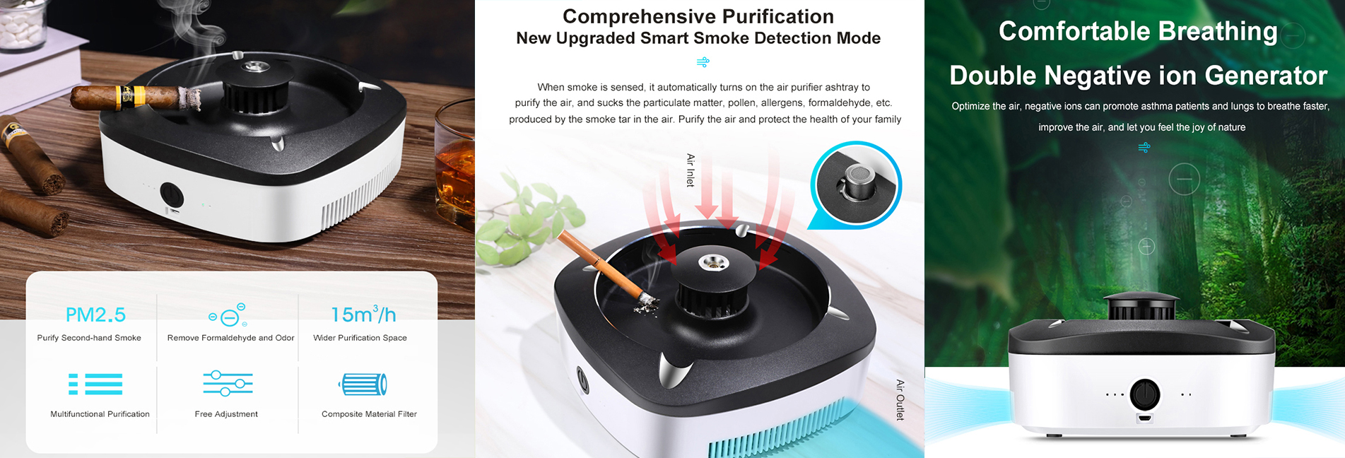 NEW AIR PURIFIER ASHTRAY